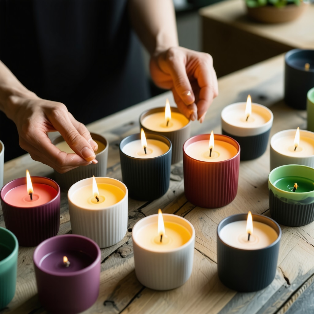 Workshop with recycled materials and natural dyes for eco-friendly candles