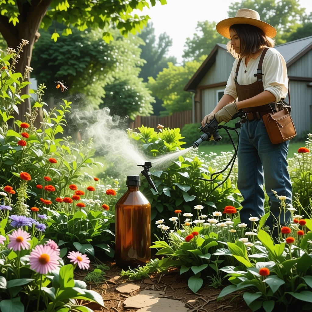Garden with natural pest control methods