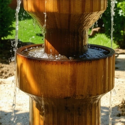 Creative DIY backyard water fountain with recycled materials
