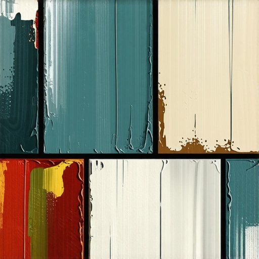 Close-up of layered decoupage project showcasing textured effects with paint and patina