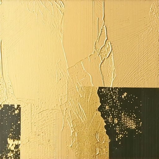 Close-up of gold leaf application showing intricate details and texture