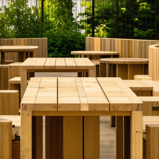 Beautifully crafted wooden outdoor furniture set with protective coating