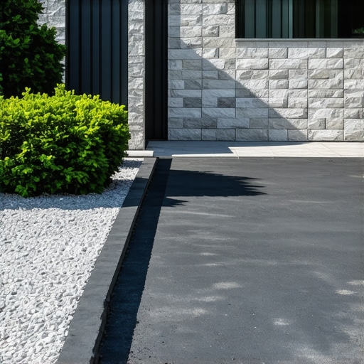 Close-up of natural eco-friendly materials used for driveway sealing