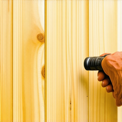 Close-up of professional finishing techniques on wooden furniture, including spray application and polishing