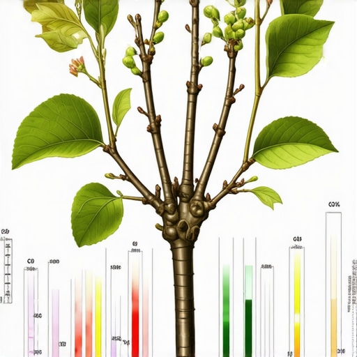 Illustration of fruit tree growth stages showing buds, blossoms, and dormancy phases