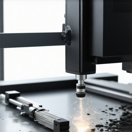 High-tech digital tradesman tools in a modern workshop