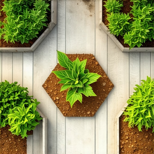 Advanced geometric garden bed design using recycled materials for aesthetic and functional landscaping