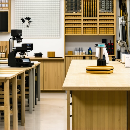 Workshop with high-tech equipment for furniture repair and transformation