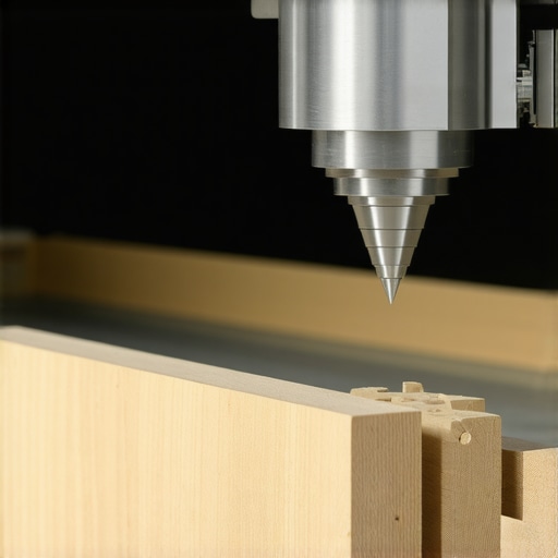 Majstor koristi digitalni tester i CNC mašinu za savršeno sečenje lajsni