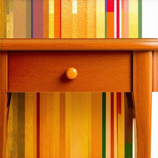 Detailed view of a luxurious furniture piece with advanced decoupage layers and gold highlights