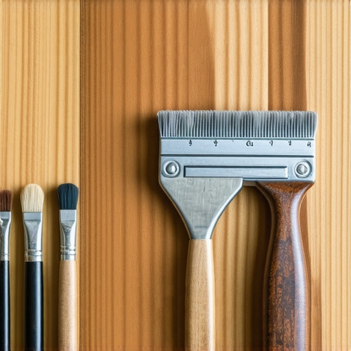 Detalj restauracije starog drvenog nameštaja uz alate i finish