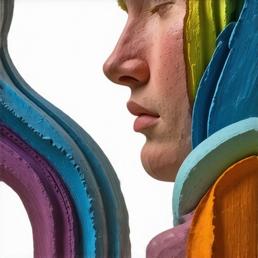Close-up of textured polymer clay figurine showing layers and detailed surface