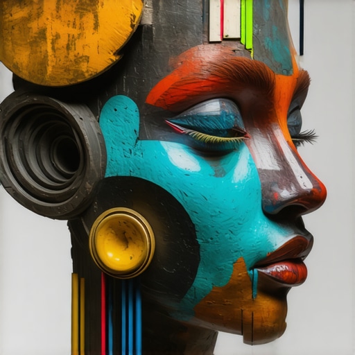 Innovative recycled sculptures made from scrap metal and plastic for home decoration