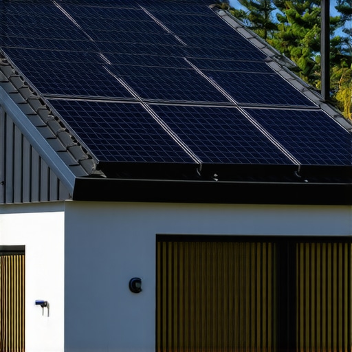 High-tech DIY home with solar panels, automation, and eco-friendly materials