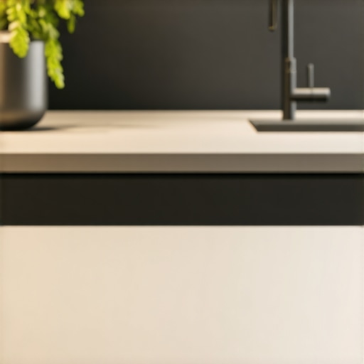 Close-up of high-tech melamine surface showcasing texture and durability.