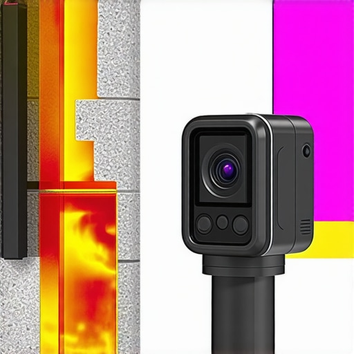 Advanced thermal inspection technology for masonry Thermal inspection device analyzing masonry structure using sensors and infrared camera