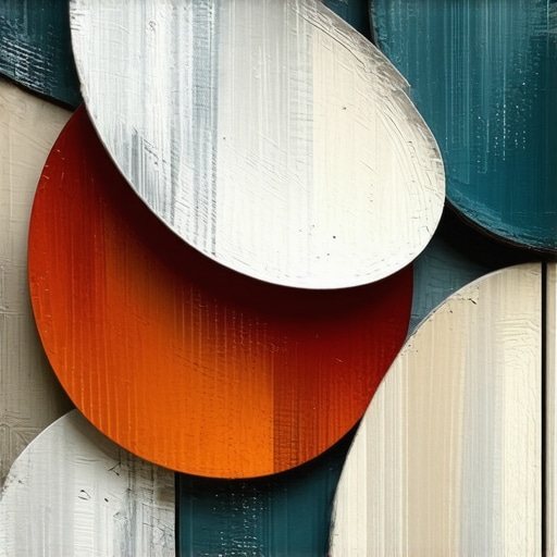 Detalji slojevitog decoupage projekta Close-up view of a decoupage project showcasing textures and layers