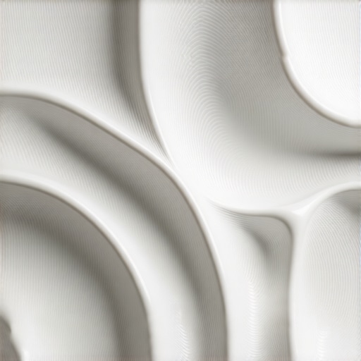 Digital 3D-printed Ceramic Art Futuristic ceramic sculpture created with 3D printing technology, showcasing intricate details and innovative design