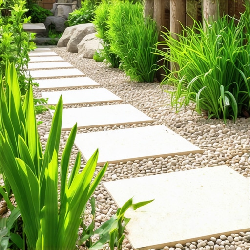 Expert multisensory garden design A professional photo of an advanced, multisensory garden with aromatic plants, water features, textured surfaces, and sound elements.