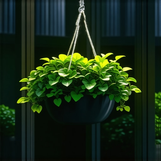 Innovative Smart Viseće Korpe Modern viseće korpe sa pametnim senzorima i LED osvetljenjem u vrtu