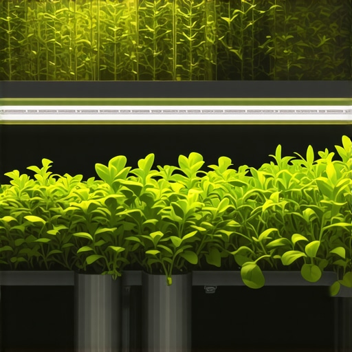 Innovative systems for organic herb cultivation Modern indoor herb garden with advanced organic fertilization systems