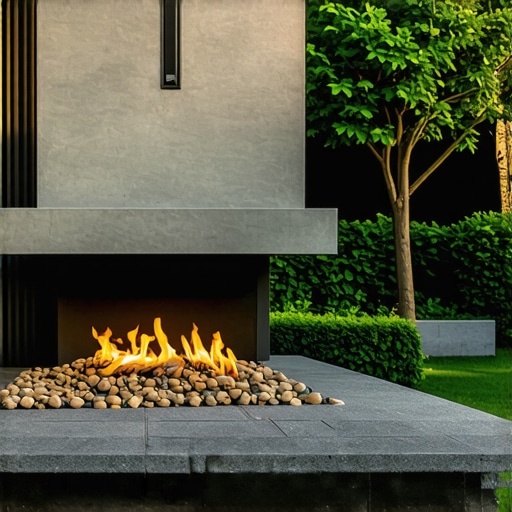 Napredna izgradnja dvorišnog ognjišta s tehnologijom Detalj modernog dvorišnog ognjišta s inovativnim rješenjima za sigurnost i trajnost