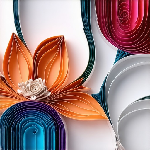 Napredne tehnike u quillingu: slojevi i teksture Detalj složenih quilling projekata sa metalik papira i slojevima