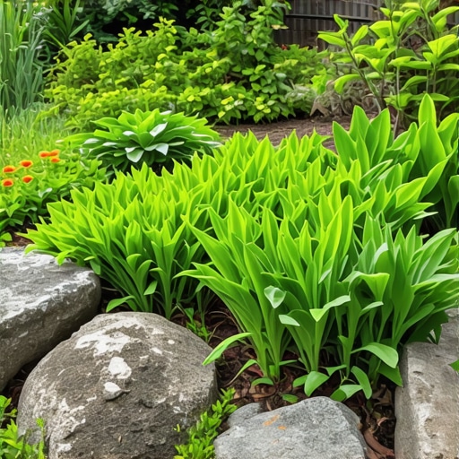 Održivi vrt sa reciklažnim materijalima i zdravim biljkama Vrt napravljen od recikliranih materijala sa zdravim biljkama i ekološkim metodama zaštite