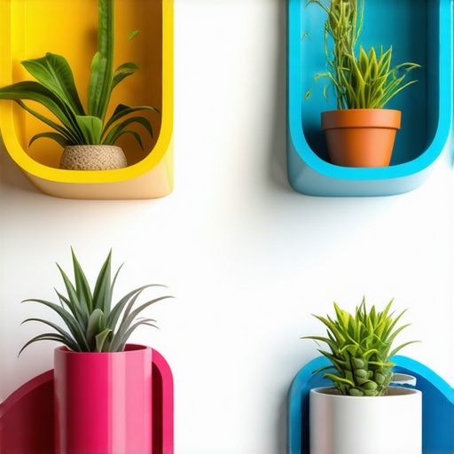 Recycled materials for innovative plant shelves Close-up of recycled wood, metal, and plastic used for creating sustainable plant shelves.