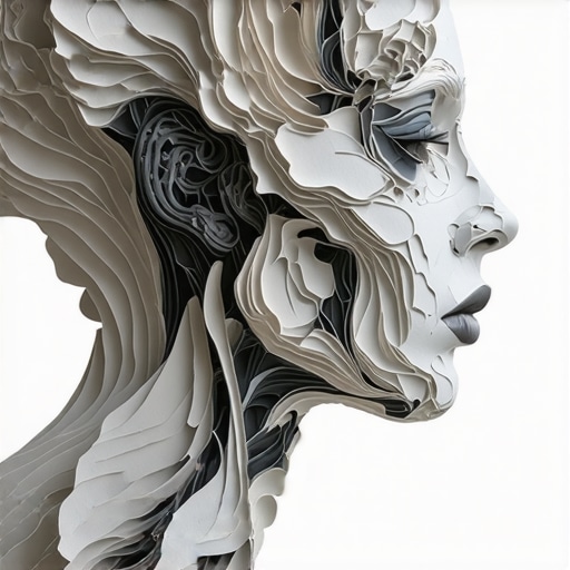 Slojevi papira i armatura u papir-maše skulpturi Detaljni prikaz slojeva papira i armature u složenoj papir-maše skulpturi