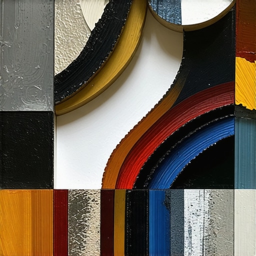 Slojeviti papir-mašea sa teksturama i slojevima Detalj slojevitog papira-mašea sa raznim teksturama i materijalima