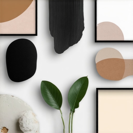 Unikatni umetnički radovi i prirodni elementi u minimalističkom prostoru Minimalist interior with art and natural decor elements for personalized style