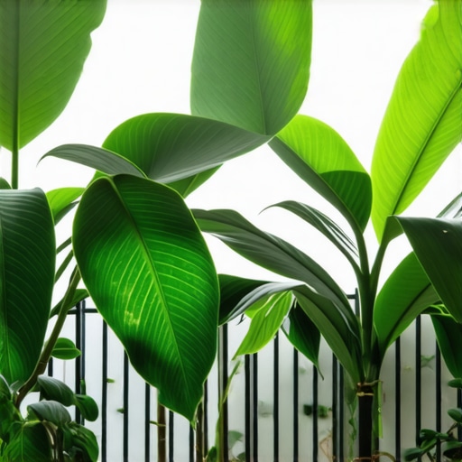 Zdravi sobni biljni saveznik Detajl zdravih sobnih biljaka sa svetlom i zelenim listovima