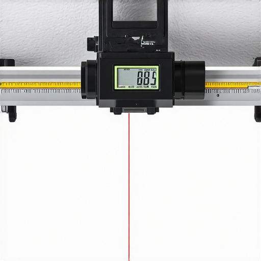 Advanced Ceiling Repair Tools Laser level and digital measuring devices for ceiling repair in workshop
