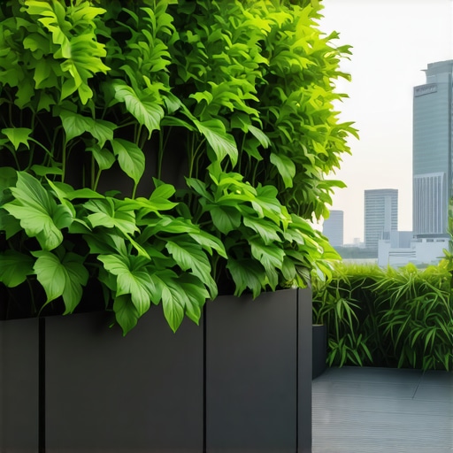 Advanced Technologies in Urban Terrace Gardens Smart urban terrace garden with IoT sensors and vertical planting system
