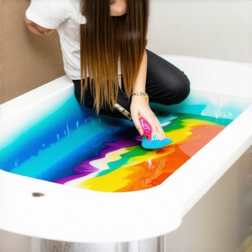 Osoba koja samostalno emajlira kadu u modernom kupatilu