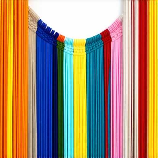 Colorful makrame wall art created by a beginner with various knots and patterns.