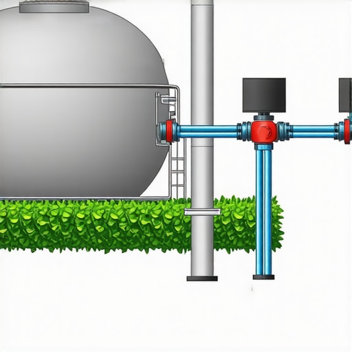 Eco-friendly anaerobic digester setup in a private garden Installation of anaerobic digester in a backyard garden for sustainable energy and waste management