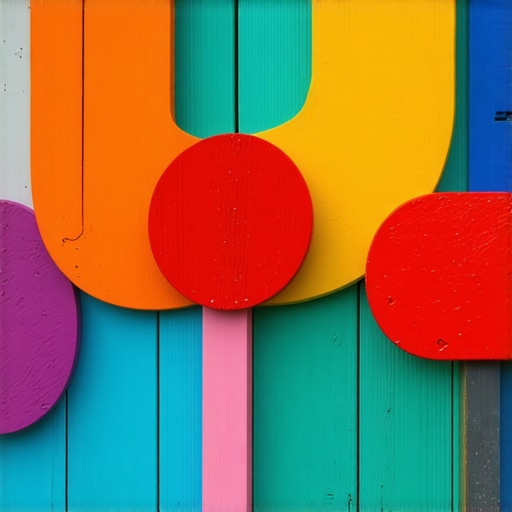 Eco-friendly recycled garden sculpture Recycled materials used to create a colorful garden sculpture in a lush outdoor environment