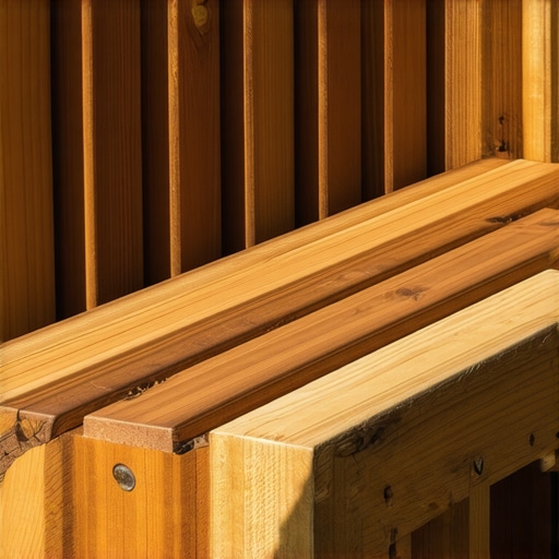 Close-up of a premium finished wooden outdoor bench with UV protection for durability