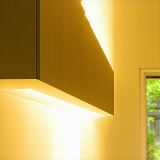 Contemporary kitchen illuminated by LED strips under cabinets