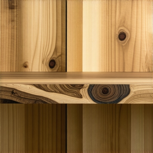 Close-up of rustic wooden shelf showing grain and protective finish