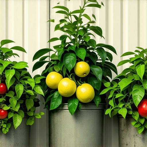 Close-up of expert horticulturist demonstrating advanced techniques for fruit cultivation in pots, lush garden background