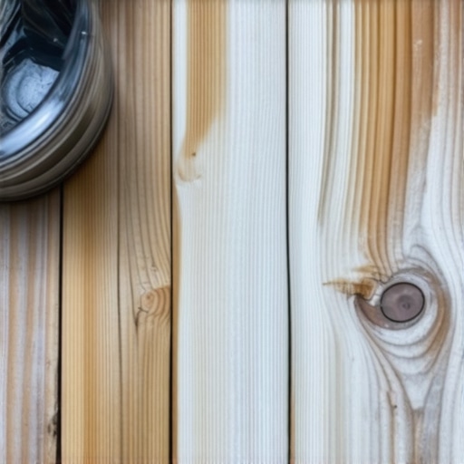 Expert application of wood protection layers Applying protective finish to aged wooden surface with brushes and tools