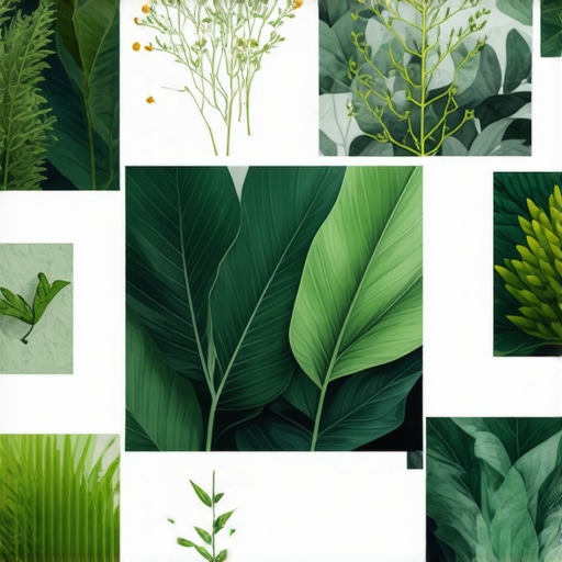 Futuristic botanička umetnost i digitalni alati Digital design software and botanical art in a modern workspace