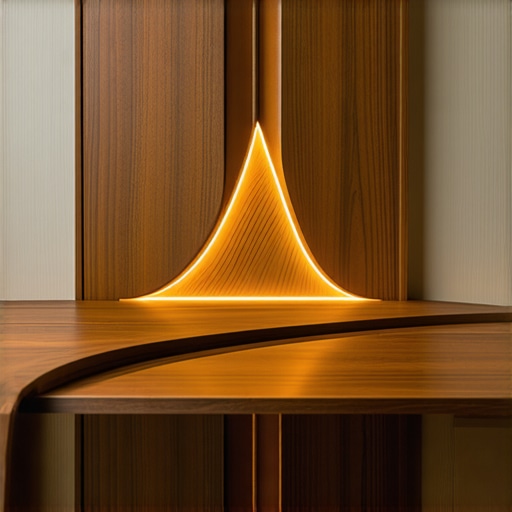 Modern wood inlays with LED lighting, showcasing advanced intarzija techniques
