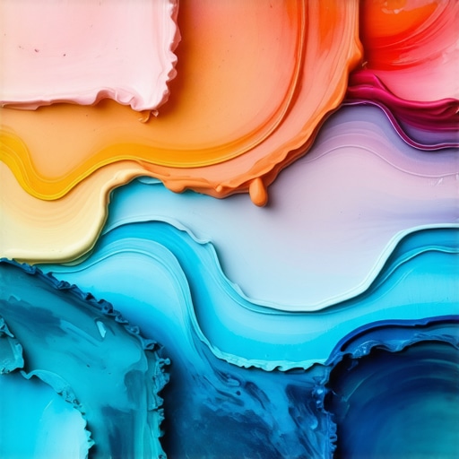 Layered Wax Art Technique Close-up Close-up of layered wax artwork showing textured surface and vibrant colors