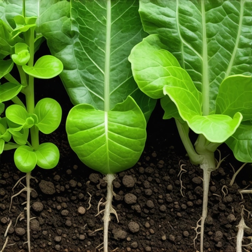 Microbial Activity in Healthy Garden Soil Close-up of soil with visible microbial activity in a thriving vegetable garden