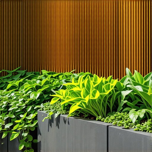 Moderna podignuta gredica sa sistemom za navodnjavanje i vertikalnim elementima