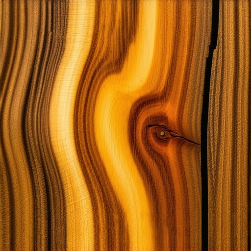 Microscopic view of nanomaterials forming protective layer on wood